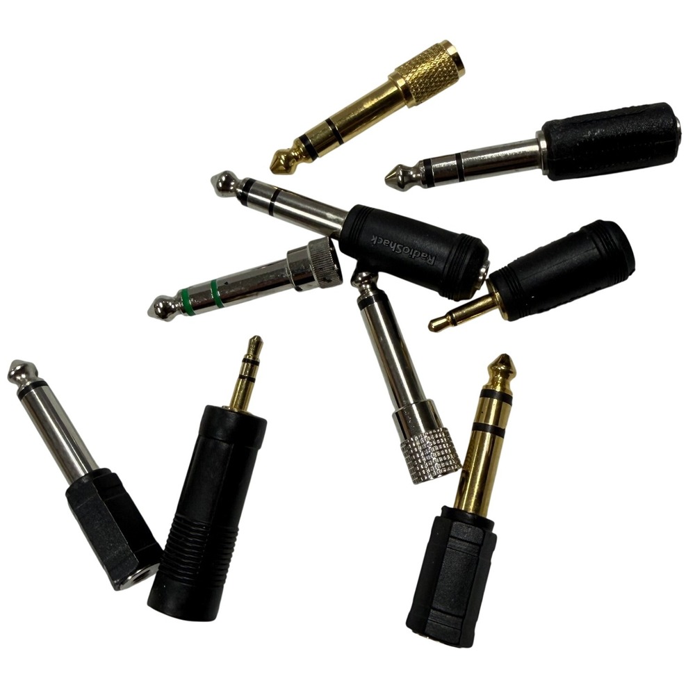 RadioShack Audio Adapter Lot 1/4 to 3.5mm Stereo Mono Gold Plated Connectors